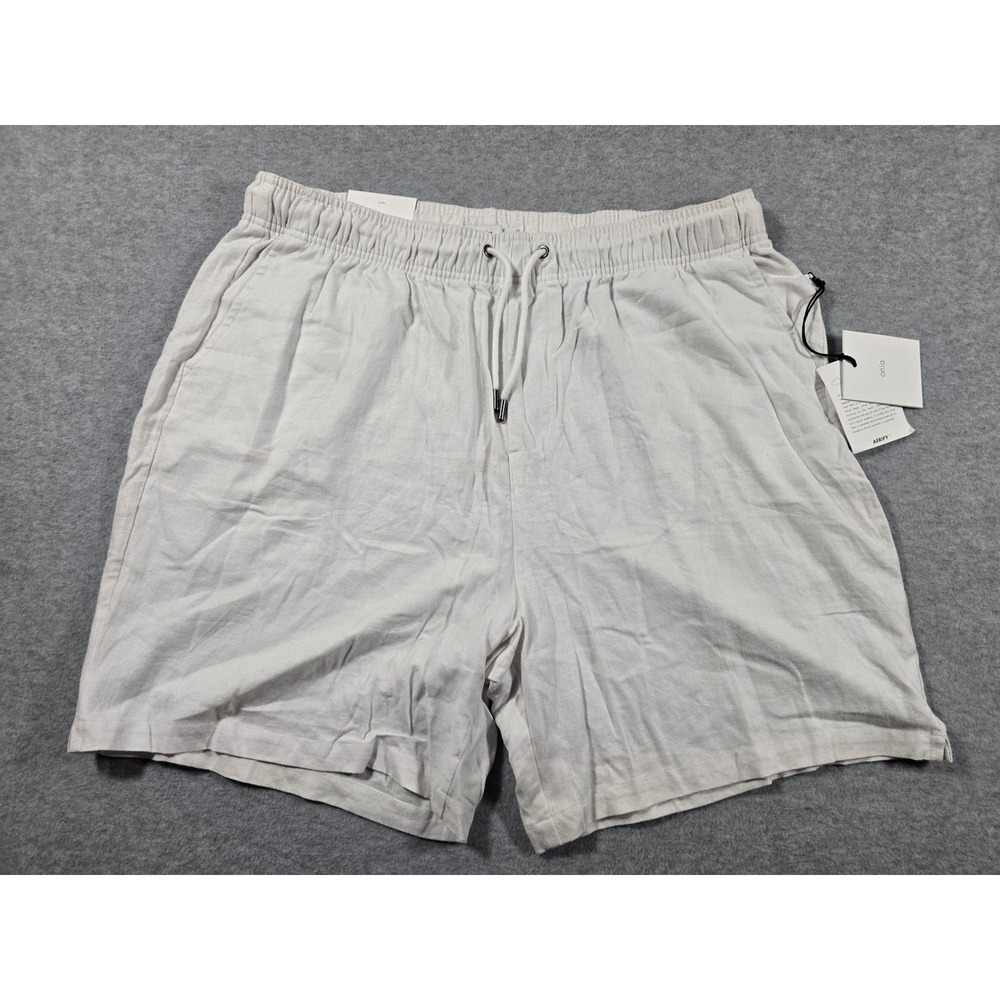 Onia Air Linen Pull-On Shorts 6" White XXL MBS67-02 Aerify Fabric NWT